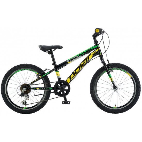 Otroško kolo Polar Sonic 20", črno-zeleno-rumen Otroško kolo Polar Sonic 20", črno-zeleno-rumen