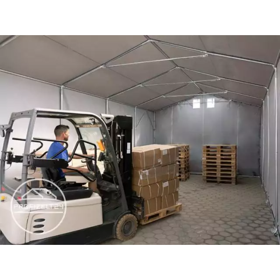 Skladiščni šotor hala 4x10 m - stranska višina 3,0 m z zadrgo, PVC 850
