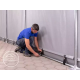 Skladiščni šotor hala 4x10 m - stranska višina 3,0 m z zadrgo, PVC 850