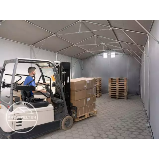 Skladiščni šotor hala 6x8 m - stranska višina 3,0 m z zadrgo, PVC ponjava 850