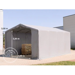 Skladiščni šotor hala 6x8 m - stranska višina 3,0 m z zadrgo, PVC ponjava 850