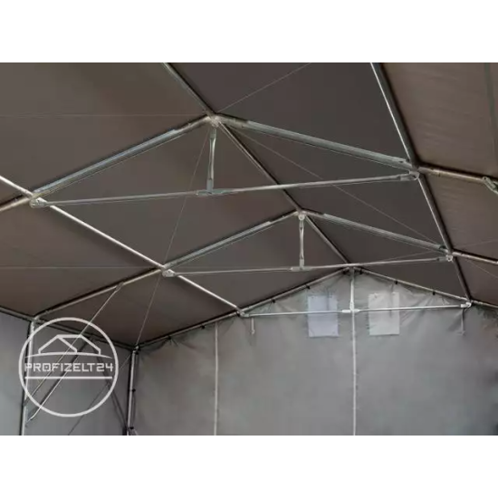 Skladiščni šotor hala 8x16 m - stranska višina 4,0 m z zadrgo, ponjava PRIMEtex 2300, negorljiv