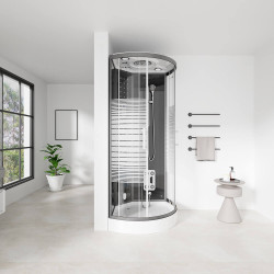 Tuš kabina Black Pearl s slapom in parno savno - 100 x 100 cm Tuš kabina Black Pearl s slapom in parno savno - 100 x 100 cm