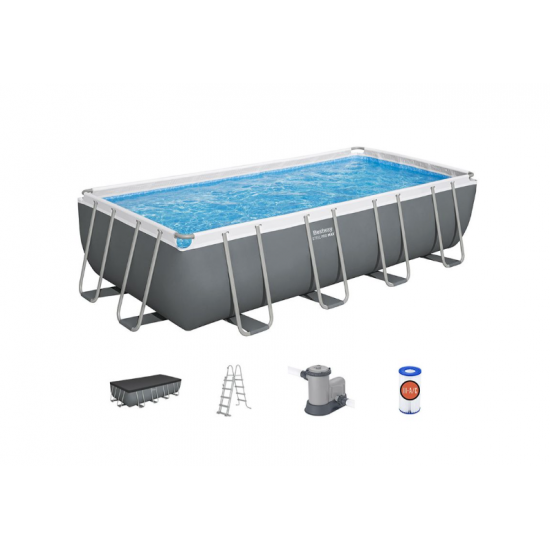 Montažni bazen Power Steel™ Rectangular 549 x 274 x 122 cm s kartušno filtrsko črpalko Montažni bazen Power Steel™ Rectangular 549 x 274 x 122 cm s kartušno filtrsko črpalko