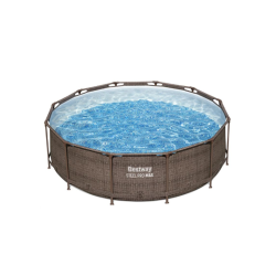 Bazen Steel Pro MAX™ z vzorcem ratana s kartušno filtrsko črpalko 366 x 100 cm