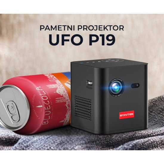 BYINTEK P19 prenosni 3D LED DLP projektor, Android, WiFi, Bluetooth, 2GB+32GB, baterija, 350 lumnov, zvočniki, max 4K UHD, HDMI + vgrajeno stojalo + torbica BYINTEK P19 prenosni 3D LED DLP projektor, Android, WiFi, Bluetooth, 2GB+32GB, baterija, 350 lumnov, zvočniki, max 4K UHD, HDMI + vgrajeno stojalo + torbica