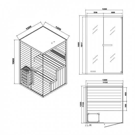 Tradicionalna savna Shadow - M Tradicionalna savna Shadow - M