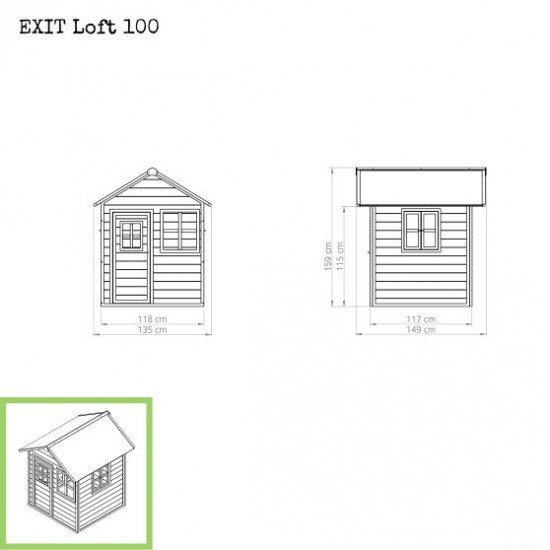 Otroška hiška Loft 100 Otroška hiška Loft 100