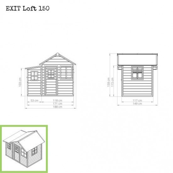 Otroška hiška Loft 150 Otroška hiška Loft 150