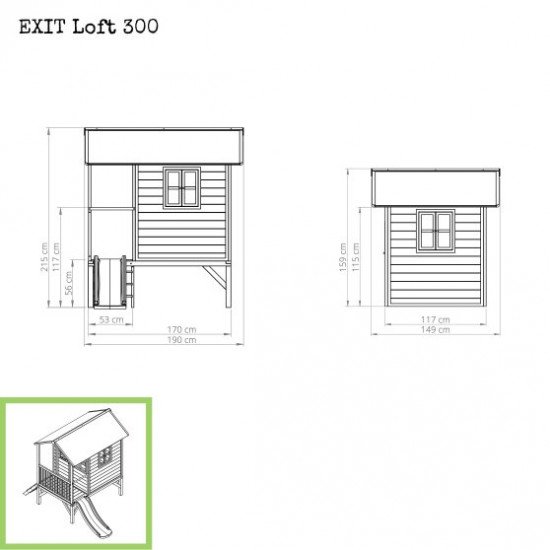 Otroška hiška Loft 300 Otroška hiška Loft 300