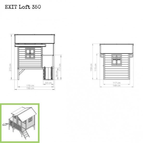 Otroška hiška Loft 350 Otroška hiška Loft 350