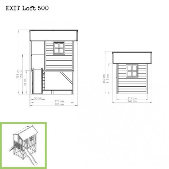 Otroška hiška Loft 500 Otroška hiška Loft 500