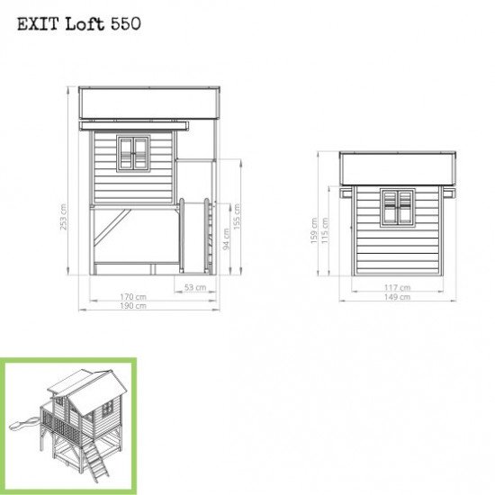 Otroška hiška Loft 550 Otroška hiška Loft 550