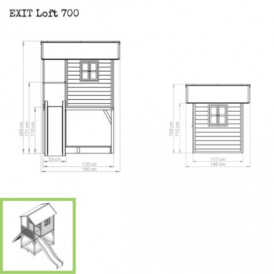 Otroška hiška Loft 700 Otroška hiška Loft 700
