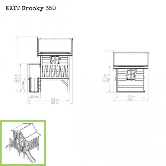 Otroška hiška Crooky 350 Otroška hiška Crooky 350