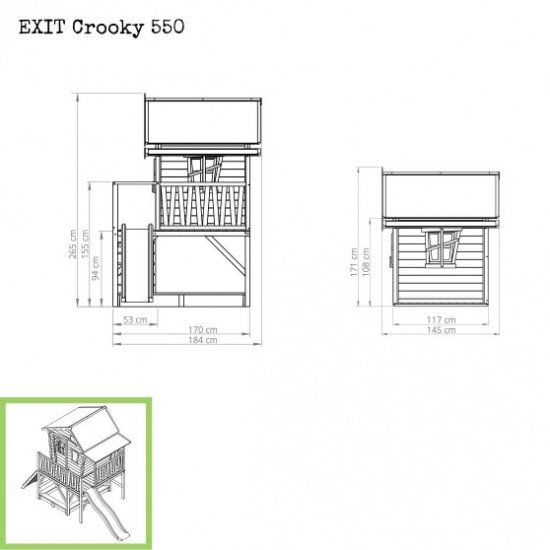 Otroška hiška Crooky 550 Otroška hiška Crooky 550