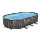 Bazen Power Steel™ Oval 610 x 366 x 122 cm z vzorcem lesa s kartušno filtrsko črpalko Bazen Power Steel™ Oval 610 x 366 x 122 cm z vzorcem lesa s kartušno filtrsko črpalko