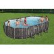 Bazen Power Steel™ Oval 610 x 366 x 122 cm z vzorcem lesa s kartušno filtrsko črpalko Bazen Power Steel™ Oval 610 x 366 x 122 cm z vzorcem lesa s kartušno filtrsko črpalko