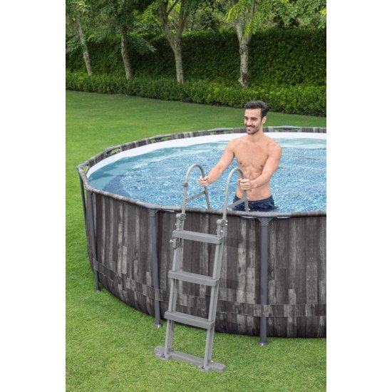 Bazen Steel Pro MAX™ 427x107 cm z vzorcem lesa s kartušno filtrsko črplako Bazen Steel Pro MAX™ 427x107 cm z vzorcem lesa s kartušno filtrsko črplako