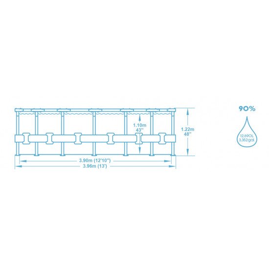 Bazen Steel Pro MAX™ 396x122 cm s kartušno filtrsko črpalko Bazen Steel Pro MAX™ 396x122 cm s kartušno filtrsko črpalko