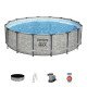 Bazen Steel Pro MAX™ 488x122 cm z vzorcem kamna s kartušno filtrsko črplako Bazen Steel Pro MAX™ 488x122 cm z vzorcem kamna s kartušno filtrsko črplako
