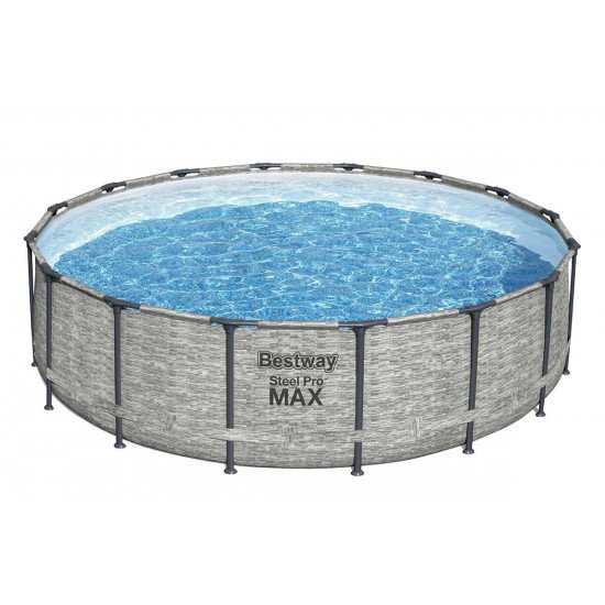 Bazen Steel Pro MAX™ 488x122 cm z vzorcem kamna s kartušno filtrsko črplako Bazen Steel Pro MAX™ 488x122 cm z vzorcem kamna s kartušno filtrsko črplako