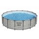 Bazen Steel Pro MAX™ 488x122 cm z vzorcem kamna s kartušno filtrsko črplako Bazen Steel Pro MAX™ 488x122 cm z vzorcem kamna s kartušno filtrsko črplako