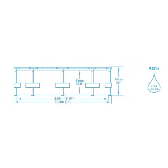 Bazen Steel Pro MAX™ 305 x 76 cm Bazen Steel Pro MAX™ 305 x 76 cm