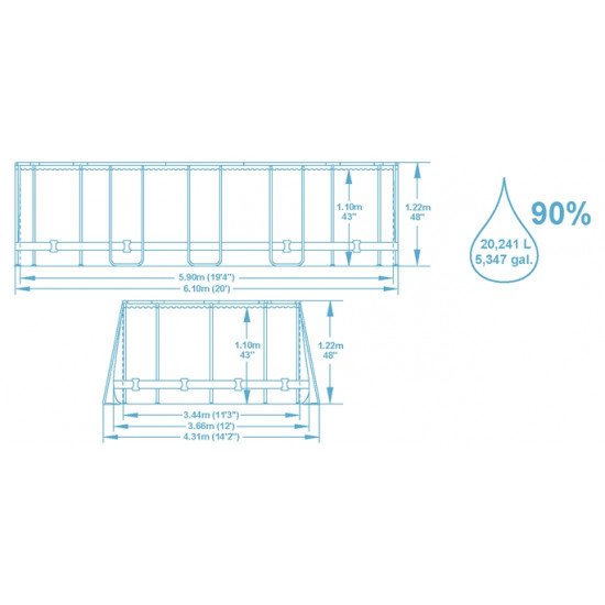 Bazen Bestway Steel Pro MAX Comfort Jet Oval 610×366×122 Bazen Bestway Steel Pro MAX Comfort Jet Oval 610×366×122