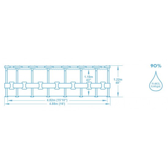 Bazen Bestway Power Steel™ Swim Vista 488x122 cm Bazen Bestway Power Steel™ Swim Vista 488x122 cm