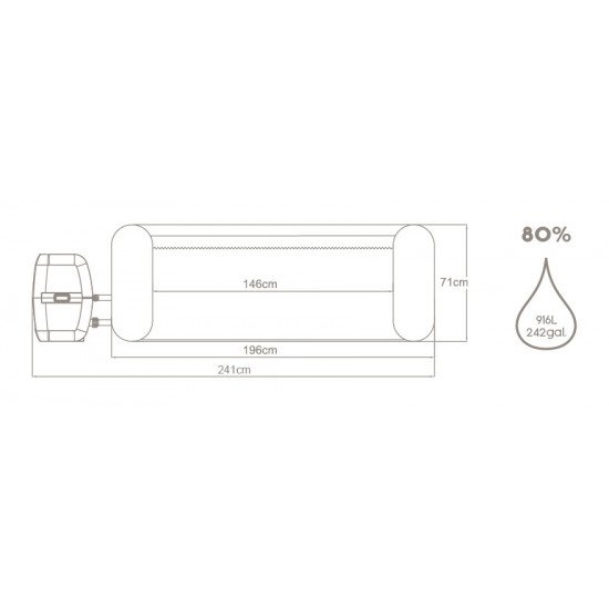 Masažni bazen Bestway Lay-Z-Spa® Milan AirJet Plus™ 196 x 71 cm Masažni bazen Bestway Lay-Z-Spa® Milan AirJet Plus™ 196 x 71 cm