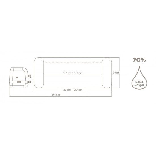 Masažni bazen Bestway Lay-Z-Spa Maldives Smart HydroJet Pro 201 x 201 x 80 cm Masažni bazen Bestway Lay-Z-Spa Maldives Smart HydroJet Pro 201 x 201 x 80 cm