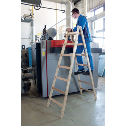 Prostostoječa lestev KRAUSE 7-stopnična, lesena Prostostoječa lestev KRAUSE 7-stopnična, lesena