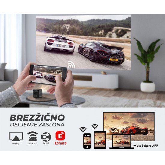 BYINTEK P19 prenosni 3D LED DLP projektor, Android, WiFi, Bluetooth, 2GB+32GB, baterija, 350 lumnov, zvočniki, max 4K UHD, HDMI + vgrajeno stojalo + torbica BYINTEK P19 prenosni 3D LED DLP projektor, Android, WiFi, Bluetooth, 2GB+32GB, baterija, 350 lumnov, zvočniki, max 4K UHD, HDMI + vgrajeno stojalo + torbica