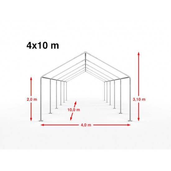 Prireditveni šotor 4x10 PE ponjava 450g Prireditveni šotor 4x10 PE ponjava 450g