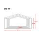 Prireditveni šotor 5x8 PVC ponjava 700g, negorljiv Prireditveni šotor 5x8 PVC ponjava 700g, negorljiv