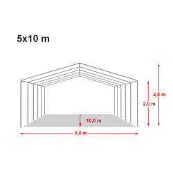 Skladiščni šotor 5x10 m - PVC 700 Skladiščni šotor 5x10 m - PVC 700