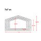 Garažni šotor 7x7 z vrati 5,0x2,9 m - PVC 850 Garažni šotor 7x7 z vrati 5,0x2,9 m - PVC 850