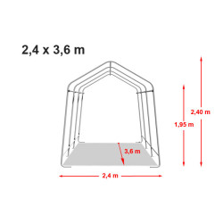 Garažni šotor 2,4x3,6 m - PE 450 Garažni šotor 2,4x3,6 m - PE 450