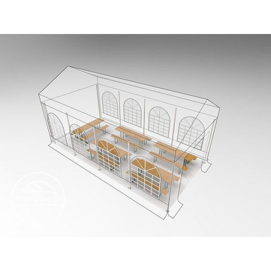 Prireditveni šotor 4x8 PVC ponjava 700g Prireditveni šotor 4x8 PVC ponjava 700g