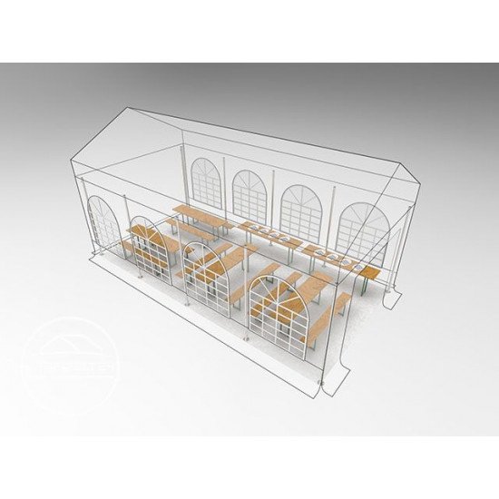 Prireditveni šotor 4x8 PVC ponjava 700g Prireditveni šotor 4x8 PVC ponjava 700g