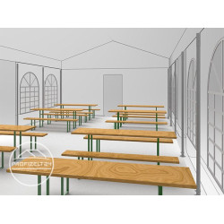 Prireditveni šotor 6x10 PVC ponjava 700g, negorljiv Prireditveni šotor 6x10 PVC ponjava 700g, negorljiv