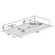 Hidromasažna kad LEMUR 796L LEVA BELA 140x80 CM Hidromasažna kad LEMUR 796L LEVA BELA 140x80 CM