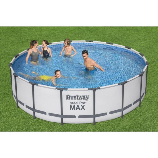 Montažni bazen Steel Pro MAX™ 488 x 122 cm s kartušno filtrsko črpalko Montažni bazen Steel Pro MAX™ 488 x 122 cm s kartušno filtrsko črpalko
