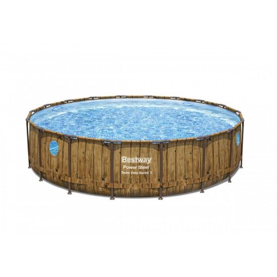 Bazen Power Steel™ Swim Vista 549 x 122 cm z vzorcem lesa s kartušno filtrsko črpalko Bazen Power Steel™ Swim Vista 549 x 122 cm z vzorcem lesa s kartušno filtrsko črpalko