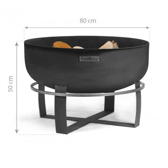Jeklena posoda za ogenj XXL Viking | Črna | Ø 80x50 cm Jeklena posoda za ogenj XXL Viking | Črna | Ø 80x50 cm