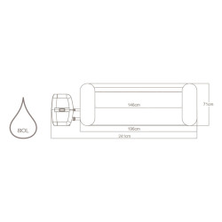 Masažni bazen Lay-Z-Spa® Dominica Smart HydroJet™ 196 x 71 cm Masažni bazen Lay-Z-Spa® Dominica Smart HydroJet™ 196 x 71 cm