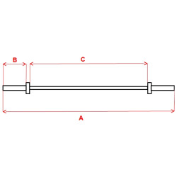 Os inSPORTline 160cm / 30mm RB-66 brez varoval Os inSPORTline 160cm / 30mm RB-66 brez varoval