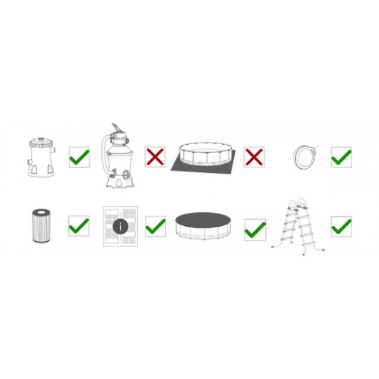 Bazen Steel Pro™ MAX set s filtrsko črpalko in LED lučko 457 x 107 cm Bazen Steel Pro™ MAX set s filtrsko črpalko in LED lučko 457 x 107 cm