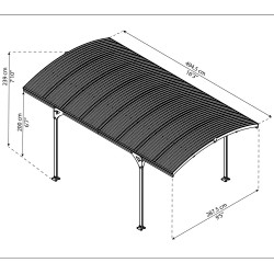 Nadstrešek za avto Atlas Nadstrešek za avto Atlas